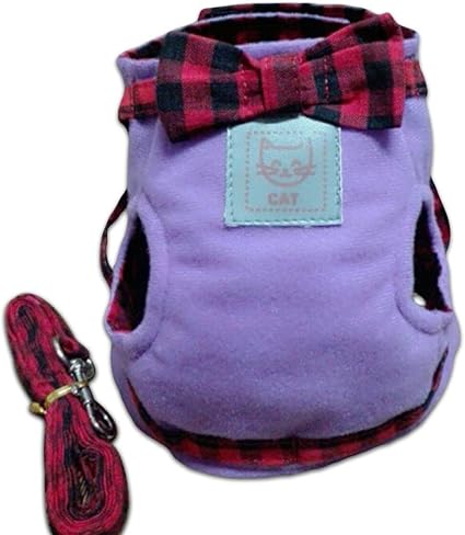 Harness with Cat Harness, Pet Chest Strap, Cat Chest Harness, Lead, Purple, Puppy