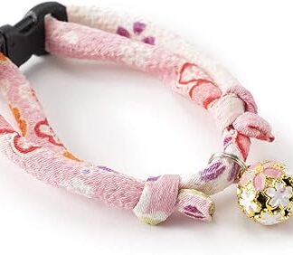 Necoichi Chirimen Sakura Cat Collar
