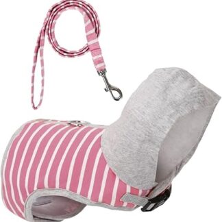 BUGUUYO Haustier-Pullover Geschirr Für Welpen Geschirre Für Haustierwesten Welpengeschirrweste Geschirr Und Leine Trainingsgeschirr Für Hunde Hundeleine Wanderjacken Reine Baumwolle Rosa