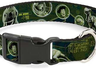 Buckle-Down bac-wdy048-ns Breakaway Cat Collar-Buzz Posen/Stars wie EIN Buzz, 1/5,1 cm w-6–22,9 cm Neck-small