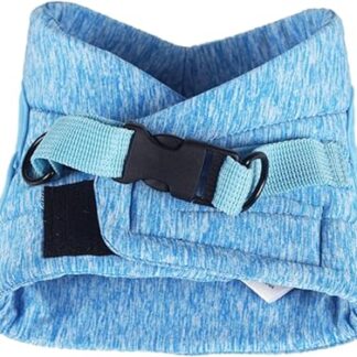 COLLBATH Weste für Katzen Geschirr atmungsaktiv Leinen-Set leicht zu tragen himmelblau Größe L