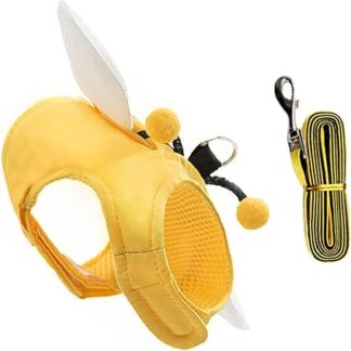 BUGUUYO Bequemes Kätzchengeschirr Leine Haustiergeschirr für den Außenbereich verstellbare Katzenleine und Geschirr-Set Kätzchenwestengurt