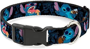 Buckle-Down bac-wdy129-ns Breakaway Cat Collar-Stitch Naschen Posen schwarz/blau, 1/5,1 cm w-6–22,9 cm Neck-small