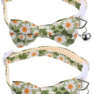 minkissy 2pcs kitten collars tiny puppy collar cute cat accessories collars for puppies collar for small dogs pet accessories puppy bow tie puppy collars trumpet polyester nylon the dog