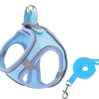 HCHGJKN Basic Hundehalsbänder Adjustable Cat Harness Leash Escape Proof Kitten Dog Harness for Cat Small Dog Breathable Cat Harness Lead Leash Pet Accessories(B)