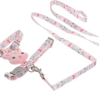 BESPORTBLE Lead Padded Vest for Guinea Pigs Cat Harness Strap Chinchilla Walking Pet Supplies Cat Rope Running Vest Traction Belt for Pets Pet Harness Nylon Pink