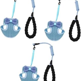 BCOATH Chest Strap for Pets, Rope Harness for Cats, Cat Collar, Pet Pull Strap, Harness for Puppies, Small Dog Harness and Lead, Cat Harness, Escape Proof Running Vest, Blue
