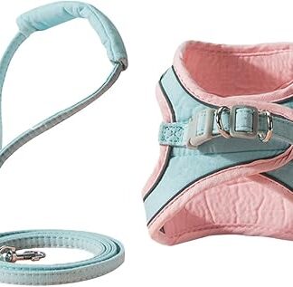 Happyyami 1 Satz Haustierleine Strapazierfähige Hundeleine Haustier Geschirr Sicherheitsweste Für Haustiere Hund Läuft An Der Leine Für Katzen Mit Zugband Für Haustierkatzen Rosa Wildleder-