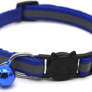 HCHGJKN Basic Dog Collars Wholesale Collars for Cat Collar with Bell Adjustable Necklace Cat Puppy Kitten Collar Dropshipping Pet Cats Collar (Blue)