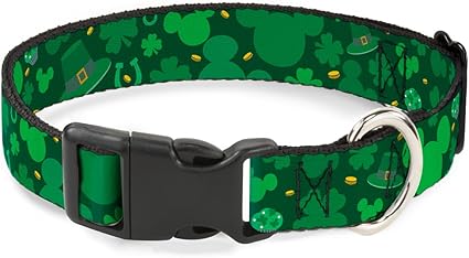 Buckle Down bac-wdy103-nl Breakaway Cat Collar-st. Patrick 's Day Mickey Collage grünen, 1/5,1 cm das W-9–38,1 cm Neck-Large