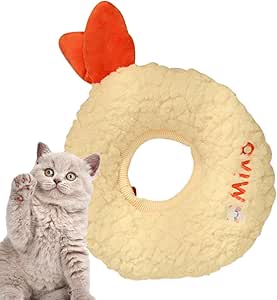 Tempura Soft Kitten Cone - Anti-Biss Neck Protective Collar | Cat Anti-Lick Collar | Cute Plush Taiyaki Protective Cone | Recovery Collar for Wundheilung for Small and Medium Puppy and Kittens