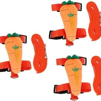 minkissy 3 Sets Lead Rabbit Harness Safety Belts for Dogs Summer Jacket Chest Strap for Cats Training Rope for Pets Cat Harness Escape Proof Harness Set for Rabbit Rabbit