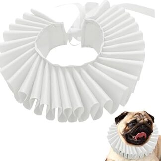 Dog Elizabethan Collar, Renaissance Dog Collar, Dog Ruff Collar, Elizabethan Elizabethan Ruff Collar - Cat Dog Neck Ruffled Collar - Pet Costume Neck Collar, Ruffle Collar for Small and Medium Dogs