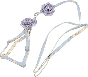 FRCOLOR Leinen Laufgeschirr Für Kaninchen Geschirre Für Haustierwesten Katzengeschirr Leine Zugseil Einfach Zu Kontrollierendes Haustiergeschirr Brustgeschirr Zubehör Reisen Stoff Kriechen