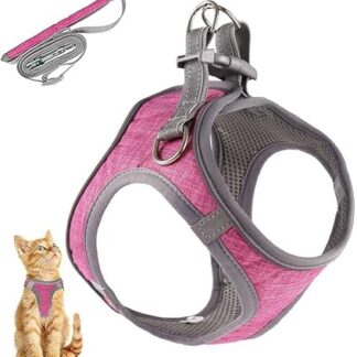 Katzenhalsbänder, Geschirre Und Leine-Set, Kätzchen-Gehen, Ausbruchsicher, Verstellbares Leinen-Westen-Set For Frettchen, Welpen, Kaninchen, Kätzchen-Leine Und Geschirr-Set Mit Reflektierendem ( Color