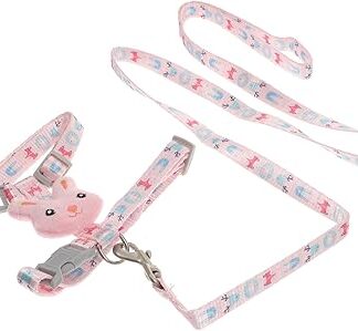 WOONEKY Verstellbares Haustiergeschirr für Katzen weich bequem leicht zu reinigen Katzenhalsband aus Nylon Geschirr-Leine Haustier-Zuggurt Katzengeschirr Katzengeschirr-Gurt