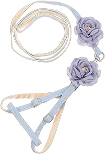 BESPORTBLE Leinen Katzengeschirr Hasengeschirr Zugseil für kleine Haustiere Laufgeschirr für Kätzchen cat Leash Katzen Leine Haustier Geschirr Traktionsgurt für Haustiere Stoff Blue