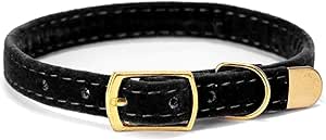 HCHGJKN Basic Dog Collars Cat Collar with Bell Safety Cat Collars Puppy Dog Collar for Cats Small Dogs Kittens Solid Pet Collar Chihuahua Products (Black)