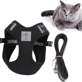 BELLIFFY Brustgurt für Haustiere Haustierzubehör Brustgurt für Katzen Sicherheitsweste für Haustiere Haustier Kostüme pet Supplies katzenhalsband Haustier Geschirr Katzengeschirr Black