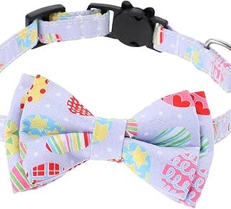 minkissy Cat Collar Cat Safety Collars Kitten Bunny Decor Dog Bow Ties Collar Cat Bow Tie Easter Pet Accessories Rabbit Necklace Rabbit Decor Cat Supply Cat Supplies Medium Polyester Purple