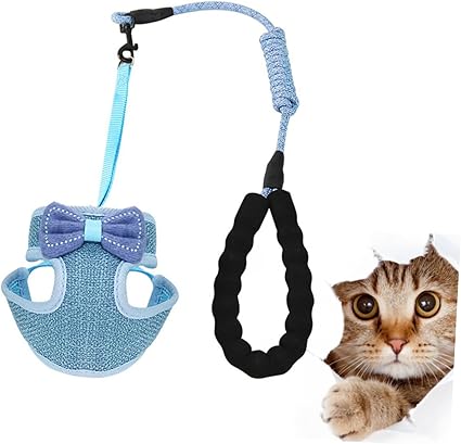 Yardwe Brustgurt für Haustiere Katzengeschirr Kätzchenleine Kätzchenhalsband Welpengeschirr Welpen Outdoor-Weste laufweste Haustier Geschirr Weste für Haustiere Krawatte Leinen