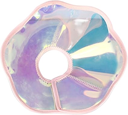 kiskick Pet Collar Pet Collar Adjustable Soft Cat Cone Collar Anti-licking Anti-Scratch Recovery Collar Pet Supplies Fastener Tape Recovery Collar for Pets Pink L