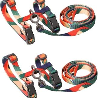 INOOMP Pack of 2 H-type cat tow rope rabbit harness pet harness puppy collar dog quick release buckle cat supplies lead puppy harness pet strap pull band pom material