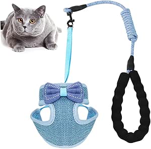 FRCOLOR Welpenhalsband Haustier-zuggurt Laufende Leine Geschirr Für Welpen Einstellbar Katzengeschirr Laufgeschirr Für Katzen Reiseweste Anti Brechen Katzenseil