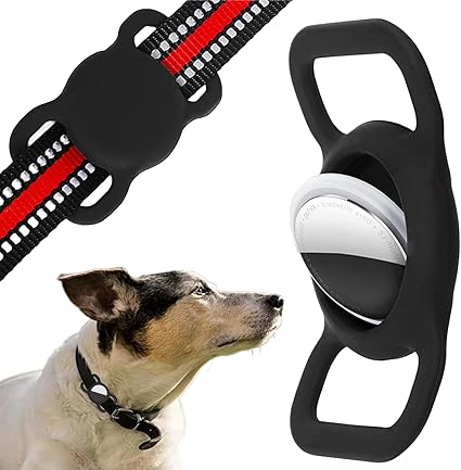 Airtag Cat Collar, Reflective GPS Lightweight Tracker Cat Collars with Airtag Case, Cat Collar, Tag Air Collar Cat, Airtag Cat Collar Holder, Quick Release, Waterproof Protective Case