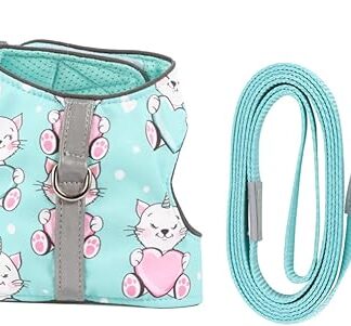 Toddmomy Haustier Katzengeschirr Gießen Katzenhalsband Einziehbar Tunnel Katzenhalsseil Katzentrage Groß Katzenleine Ausziehbar Katze Hundeleine Im Freien Jumper Green Polyester