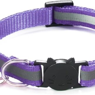 HCHGJKN Basic Hundehalsbänder Reflective Cat Collar Neck Ring Necklace Bell Pet Supplies Elastic Adjustable(E)