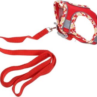 CIYODO 1 Satz Reflektierendes Kätzchengeschirr sicherheitsgeschirr Geschirr Laufleine für Kätzchen Leine verstellbares Haustiergeschirr Haustierleinen rot