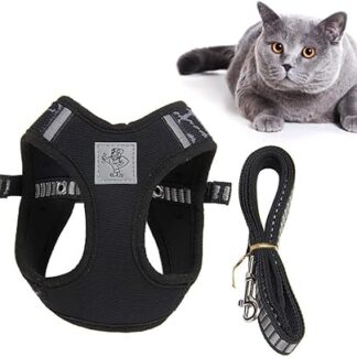 SEWOART Brustgurt für Katzen Brustgurte Tiefschutz Hundegurt fürs Auto Heimtierbedarf bequemes Haustiergeschirr pet Supplies katzenhalsband Haustier Geschirr Brustgurt für Haustiere Black