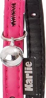 Karlie The Karlie Art Leather Plus Cat Collar, 11 mm/ 30 cm, Pink