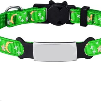 HCHGJKN Basic Hundehalsbänder Personalized Adjustable Nylon Cat Collar Bow Tie Pet Products Small Large Kitten Floral Collar Accessories Tag Small Necklace(C)