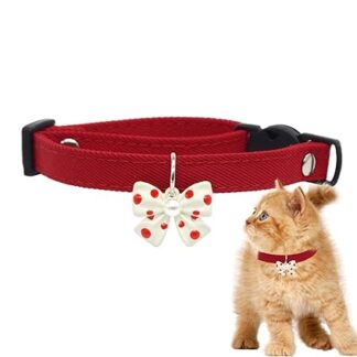Cat Small Dog Simple, Cute Bow Collar, Bow Tie, Necklace Collar, Bow Tie Collar for Small Dogs, Bowtie Dog Collar for Large Dogs, Pet Cotton Bowtie Collar, Dog Collar for Pets, Kitten Bowtie Collar,