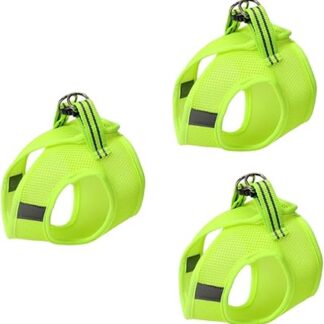 Pack of 3 Pet Harness Cat Collar Cat Collar Pet Harness Pet Pull Strap Breathable Linen Wedge Strap Cat Harness Chest Strap for Cats Green BESPORTBLE
