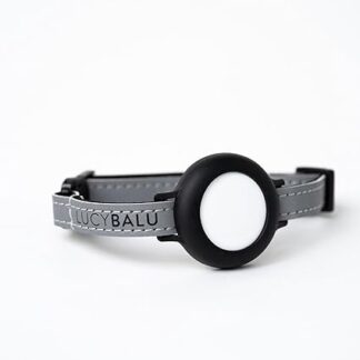 LucyBalu® Premium AirTag Cat Collar, Tear-Resistant Cat Collar for AirTag, AirTag Collar for Cats, Cat Tracker, Apple AirTag Compatible, Size Adjustable Nylon Strap, Reflective