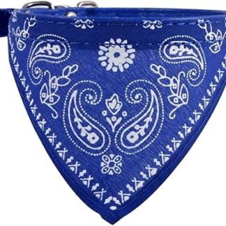 Cat Collar with Bandana Scarf in Paisley Look and Buckle Size S 20-26 cm Neck Circumference