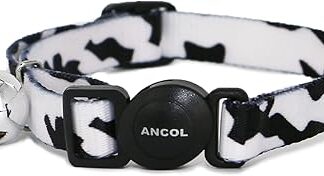 Camouflage Cat Collar with safety buckle blk&White