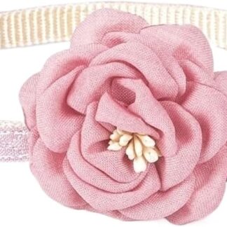 HCHGJKN Basic Dog Collars Simulation Camellia Flower Fancy Cat Collar Solid Colour Pet Collar Kitten Necklace Pet Puppy Small Dog Supplies Cat Accessories