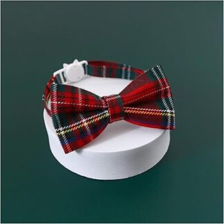 Chirstmas Things for Cat Collar with Bow Tie Safety Collar for Cat Collars for Pets Strong (Colour: Cat Collar Red, Size: (6.7 12.6 Inches))