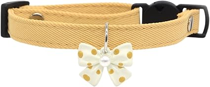 Kitten Bow Tie Collar, Adjustable Dog Collar Bow, Comfortable Ribbon Collars for Soft Cute Pet Bowtie Accessories Cats, Kittens, and Medium Dogs 20-30 cm