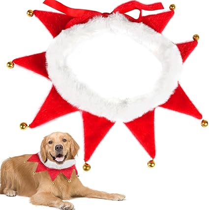 Christmas Pet Collar Bell, Christmas Bell Collar, Cat and Dog Collar Christmas, Adjustable Cat and Dog Collar, Small Dog and Cat Pet Clothing Accessories (XL)