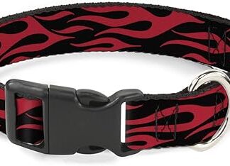 Cat Collar Breakaway Flame Red 9 to 15 Inches 0.5 Inch Wide