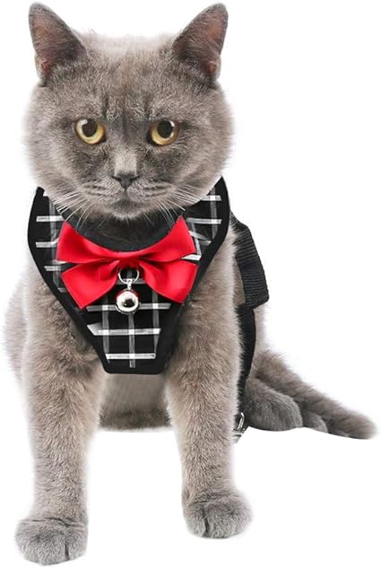 Cat Harness Cat Lead Harness for Cats Escape Proof Puppy Harness with Lead Ultralight Kitten Collar Coft and Comfortable Chest Harness for Kittens and Rabbits