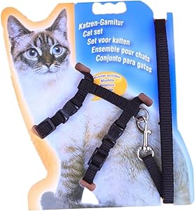 Happyyami Adjustable Cat Collar Chain Ring Pet Cat Chain Rhinestone Pet Pendant Chain Lead Harness Aquarium Bridge Linen Adjustable