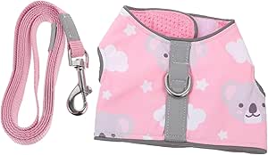 CIYODO Pet Cat Harness Running Vest for Cats Pet Harness Reflective Cat Chest Strap Adjustable Kitten Vest Pet Harness Lead Mesh Vest Dog Lead Polyester