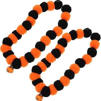 HANABASS Pack of 4 Halloween Collars for Dogs Adjustable Pumpkin Dog Collars Halloween Pet Collar Cat Collar Decoration for Cat Collar with Halloween