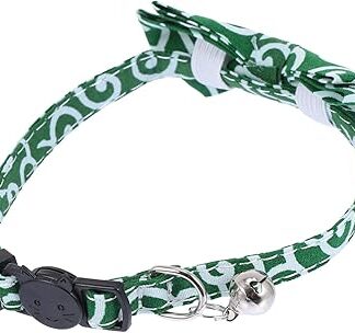 minkissy 2pcs Pet Collar Dog Collar with Bowws Adjustable Cat Collar Decorative Dog Collar Cat Necktie Kitten Collar Adjustable Dog Bell Collar Puppy Bow Tie Collar Necklace Tang Grass Cloth
